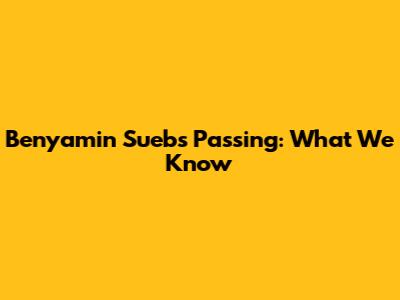 Benyamin Sueb's Passing: What We Know