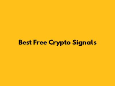 Best Free Crypto Signals