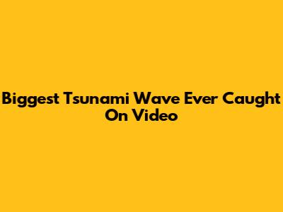 Biggest Tsunami Wave Ever Caught On Video