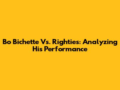 Bo Bichette Vs. Righties: Analyzing His Performance
