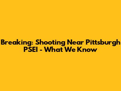 Breaking: Shooting Near Pittsburgh PSEI - What We Know