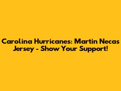 Carolina Hurricanes: Martin Necas Jersey - Show Your Support!