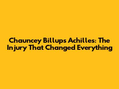 Chauncey Billups' Achilles: The Injury That Changed Everything