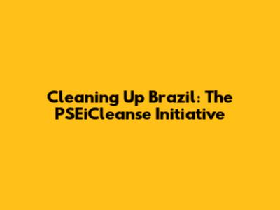 Cleaning Up Brazil: The PSEiCleanse Initiative