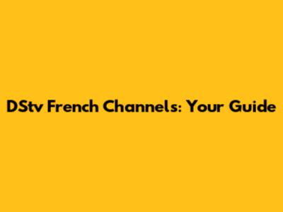 DStv French Channels: Your Guide