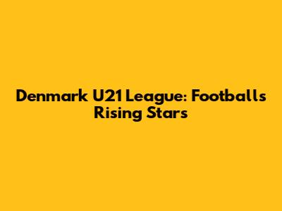 Denmark U21 League: Football's Rising Stars
