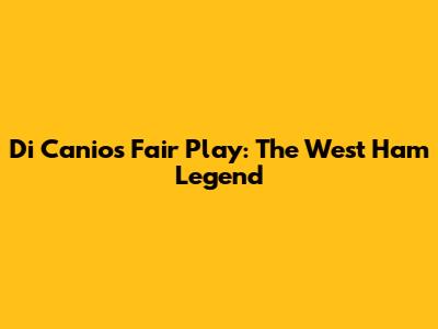 Di Canio's Fair Play: The West Ham Legend
