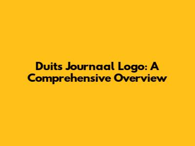 Duits Journaal Logo: A Comprehensive Overview