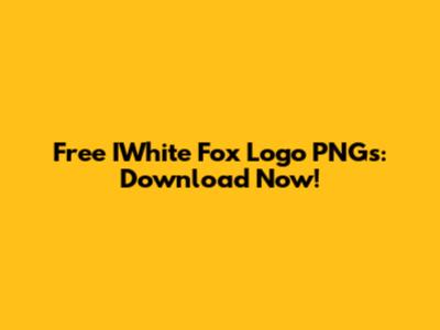 Free IWhite Fox Logo PNGs: Download Now!