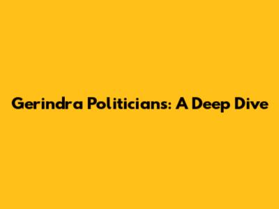 Gerindra Politicians: A Deep Dive