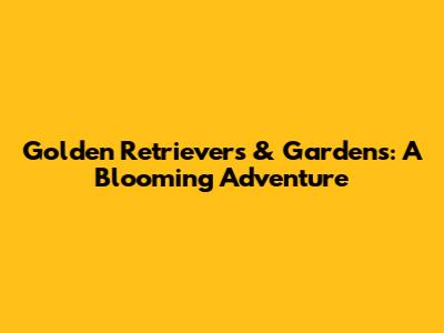 Golden Retrievers & Gardens: A Blooming Adventure