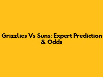 Grizzlies Vs Suns: Expert Prediction & Odds
