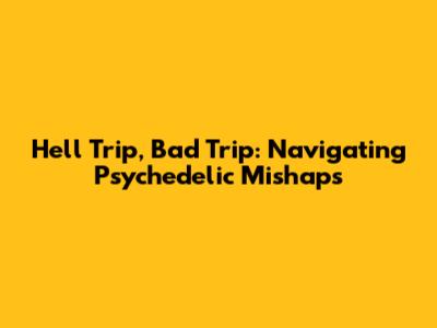 Hell Trip, Bad Trip: Navigating Psychedelic Mishaps