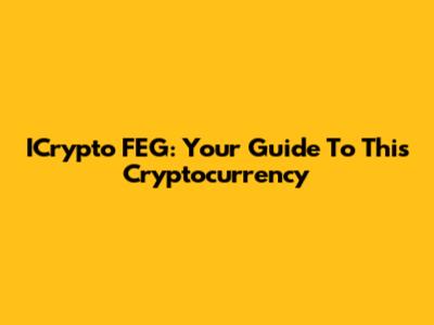 ICrypto FEG: Your Guide To This Cryptocurrency