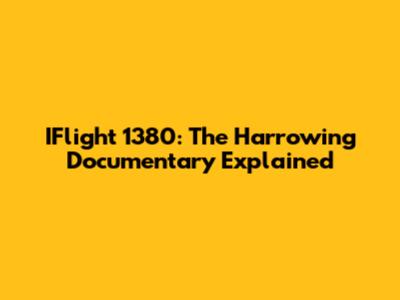 IFlight 1380: The Harrowing Documentary Explained