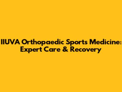 IIUVA Orthopaedic Sports Medicine: Expert Care & Recovery