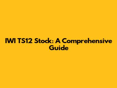 IWI TS12 Stock: A Comprehensive Guide
