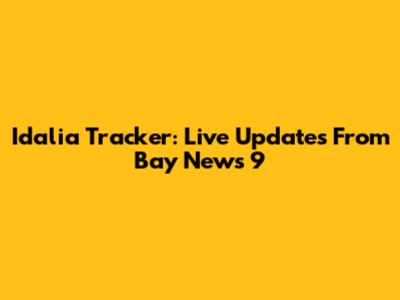 Idalia Tracker: Live Updates From Bay News 9