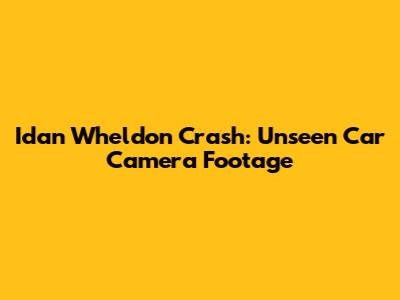 Idan Wheldon Crash: Unseen Car Camera Footage