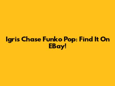 Igris Chase Funko Pop: Find It On EBay!