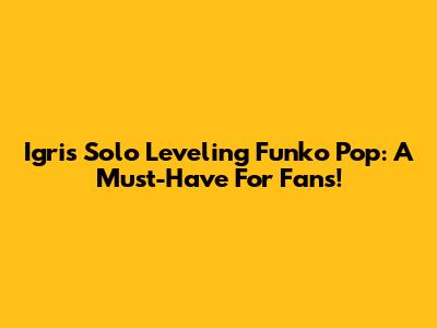 Igris Solo Leveling Funko Pop: A Must-Have For Fans!