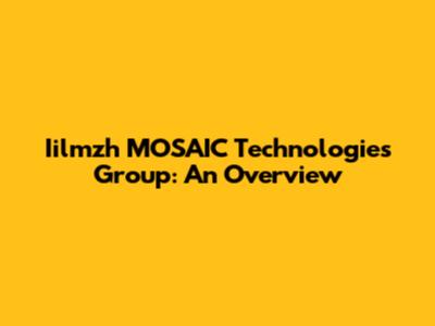 Iilmzh MOSAIC Technologies Group: An Overview