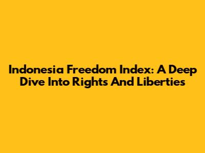 Indonesia Freedom Index: A Deep Dive Into Rights And Liberties