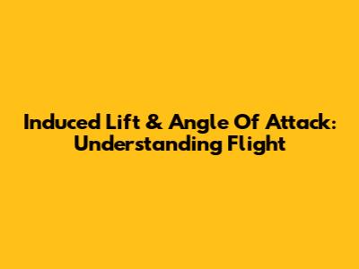 Induced Lift & Angle Of Attack: Understanding Flight