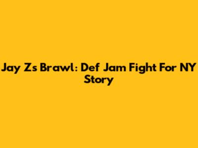 Jay Z's Brawl: Def Jam Fight For NY Story
