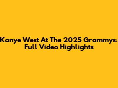 Kanye West At The 2025 Grammys: Full Video Highlights