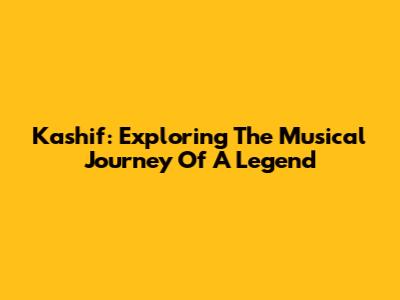 Kashif: Exploring The Musical Journey Of A Legend