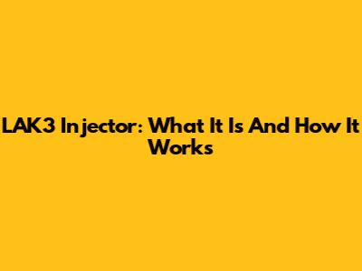 LAK3 Injector: What It Is And How It Works