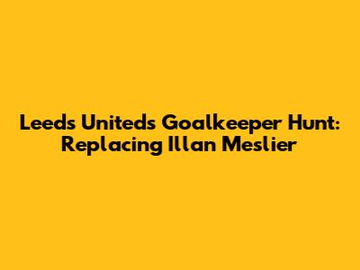 Leeds United's Goalkeeper Hunt: Replacing Illan Meslier