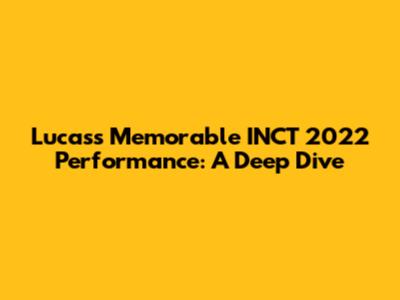 Lucas's Memorable INCT 2022 Performance: A Deep Dive