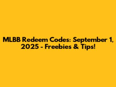 MLBB Redeem Codes: September 1, 2025 - Freebies & Tips!