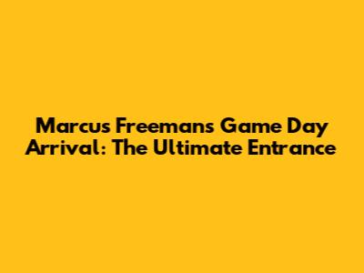 Marcus Freeman's Game Day Arrival: The Ultimate Entrance