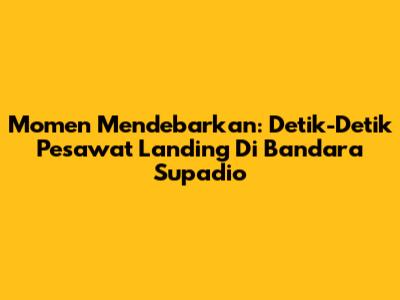 Momen Mendebarkan: Detik-Detik Pesawat Landing Di Bandara Supadio