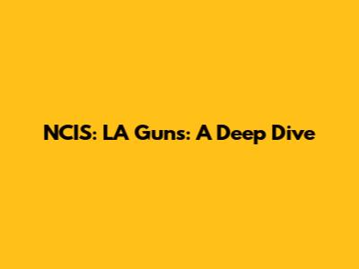 NCIS: LA Guns: A Deep Dive