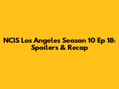 NCIS Los Angeles Season 10 Ep 18: Spoilers & Recap