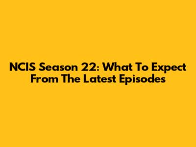 NCIS Season 22: What To Expect From The Latest Episodes