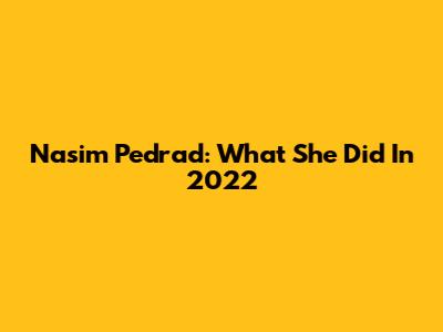 Nasim Pedrad: What She Did In 2022