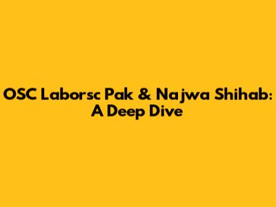 OSC Laborsc Pak & Najwa Shihab: A Deep Dive