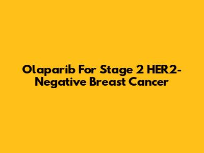 Olaparib For Stage 2 HER2-Negative Breast Cancer