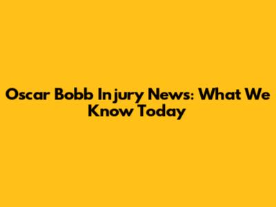 Oscar Bobb Injury News: What We Know Today