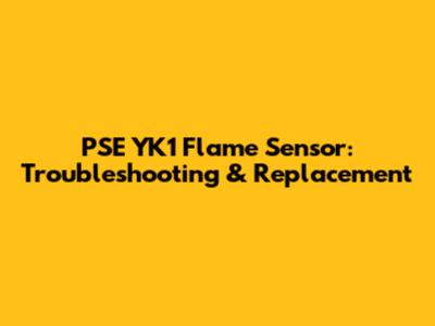 PSE YK1 Flame Sensor: Troubleshooting & Replacement