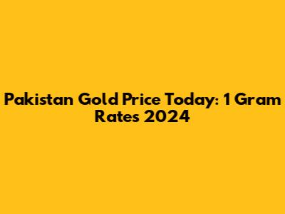 Pakistan Gold Price Today: 1 Gram Rates 2024