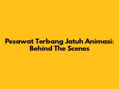 Pesawat Terbang Jatuh Animasi: Behind The Scenes