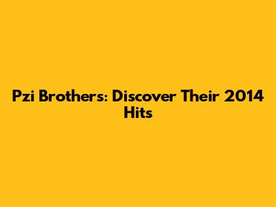 Pzi Brothers: Discover Their 2014 Hits