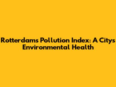Rotterdam's Pollution Index: A City's Environmental Health