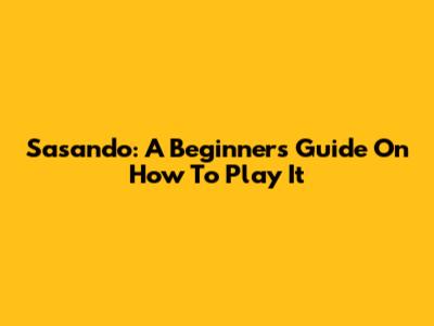 Sasando: A Beginner's Guide On How To Play It